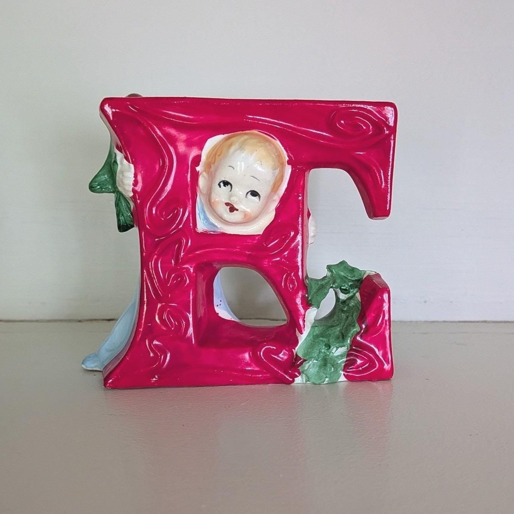 Vintage Tilso Japan Ceramic NOEL Christmas Kids Candle Holder Set 53/102 Kitsch - Picture 9 of 13